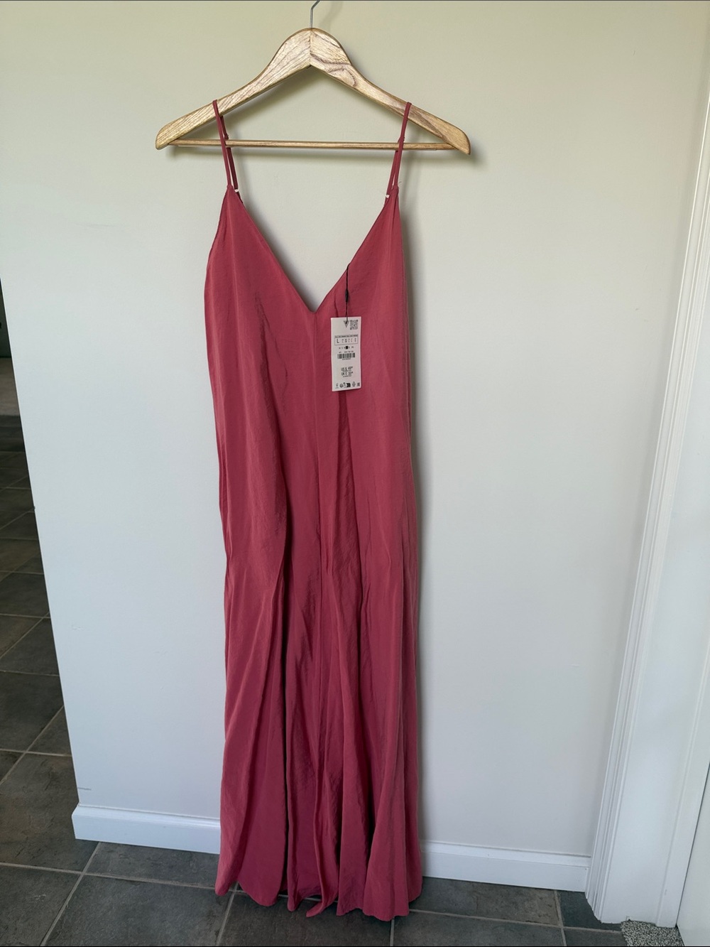 Zara NWT - Mauve Pink Spaghetti Strap Maxi Dress